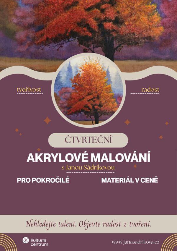 čtvrteční kurz akrylového malování